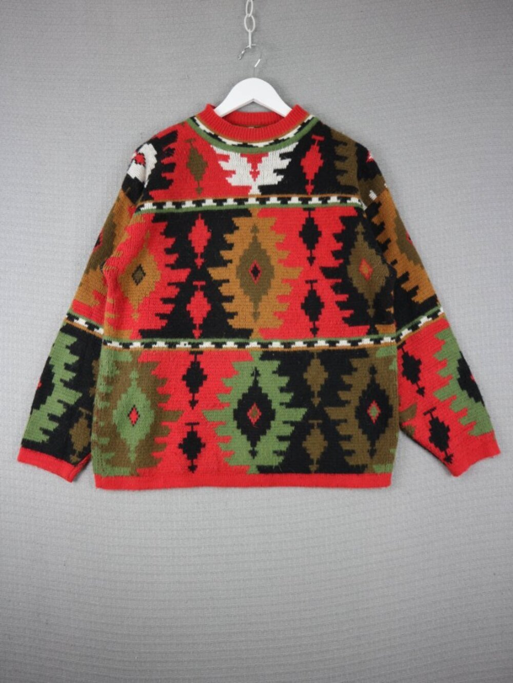 FairSet Aztec Print All Over Design Sweater Vintage Medium - Picture 6 of 8